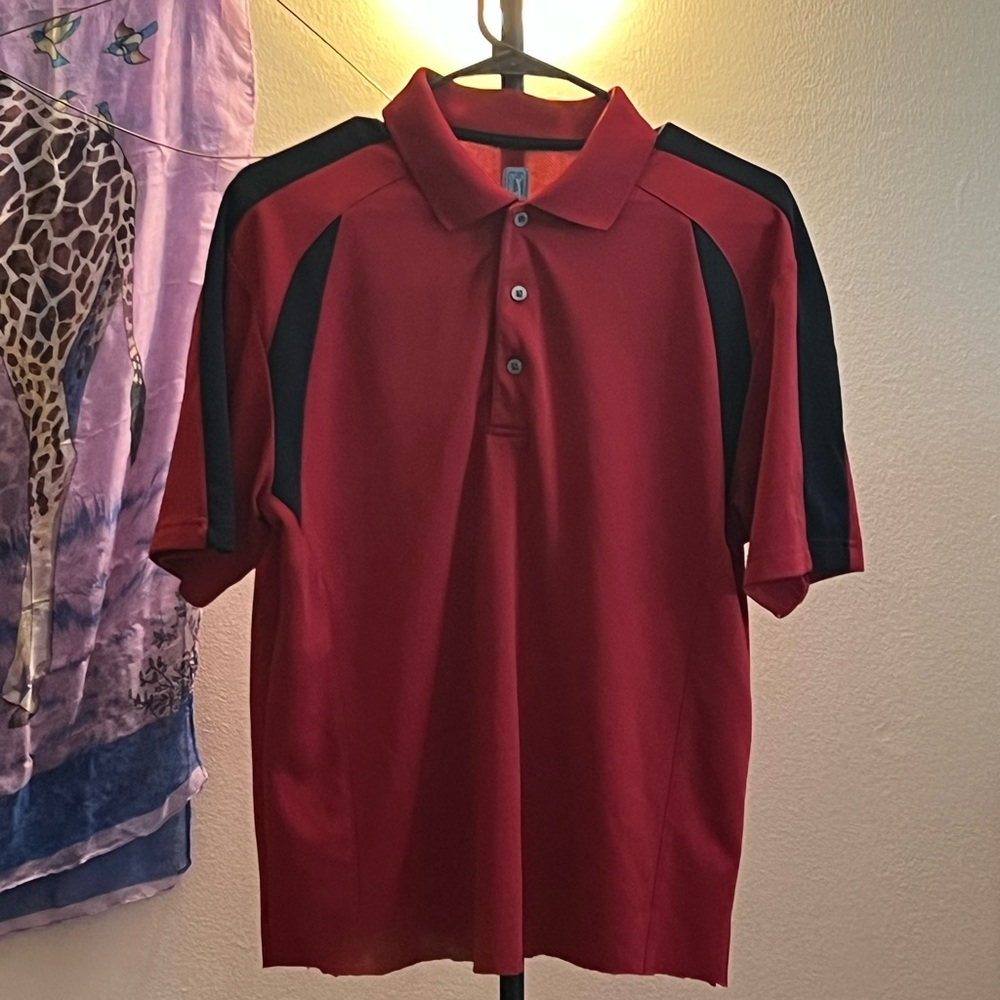 Red and Black Polo Shirt